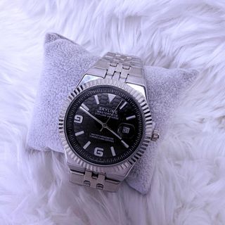 Reloj Skyline Hombre Negro/Plateado