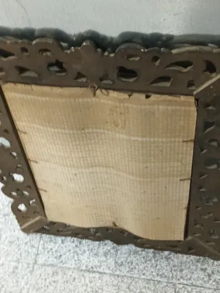 Espejo antiguo marco madera dorado