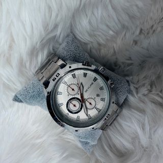 Reloj SKYLINE Hombre Plata y Blanco