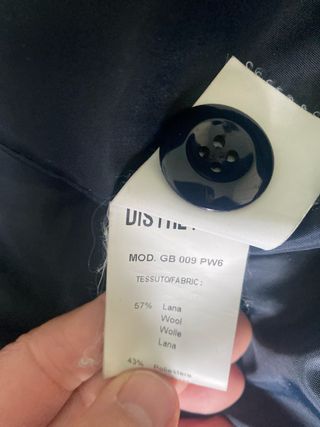 Cappotto blu con cappuccio