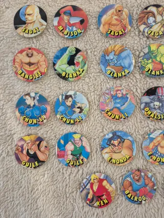 Colección Tazos Street Fighter II Vidal 1994