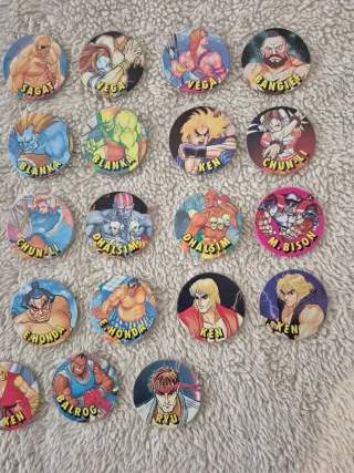 Colección Tazos Street Fighter II Vidal 1994