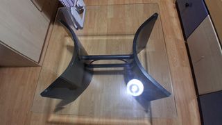 Mesas de cristal cuadradas y rectangulares