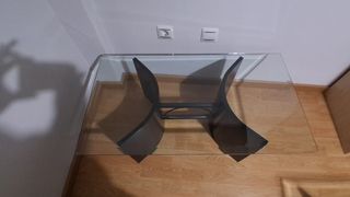 Mesas de cristal cuadradas y rectangulares