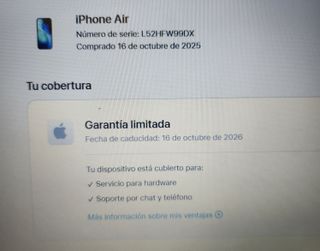 Smartphone Apple iPhone Air 256GB Space Black 100%