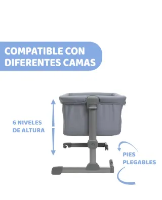 Cuna colecho Chicco Next to me Dream gris
