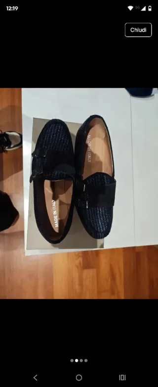 Mocassini blu uomo Made in Italy n.43