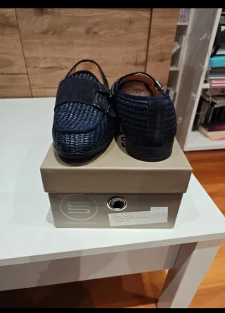 Mocassini blu uomo Made in Italy n.43