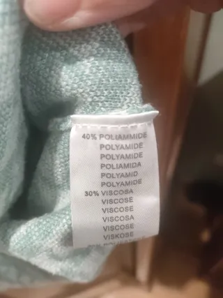 Jersey jaspeado verde y blanco