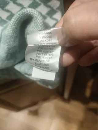 Jersey jaspeado verde y blanco