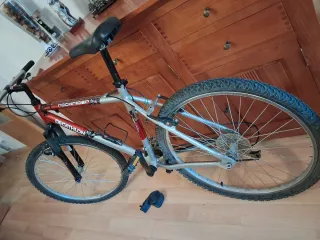 Bicicleta Montaña Decathlon Roja/Plata