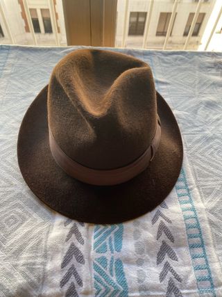 Sombrero Österreich Hut T56 Marrón Hecho a Mano