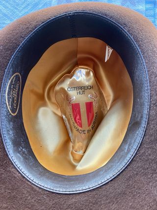 Sombrero Österreich Hut T56 Marrón Hecho a Mano