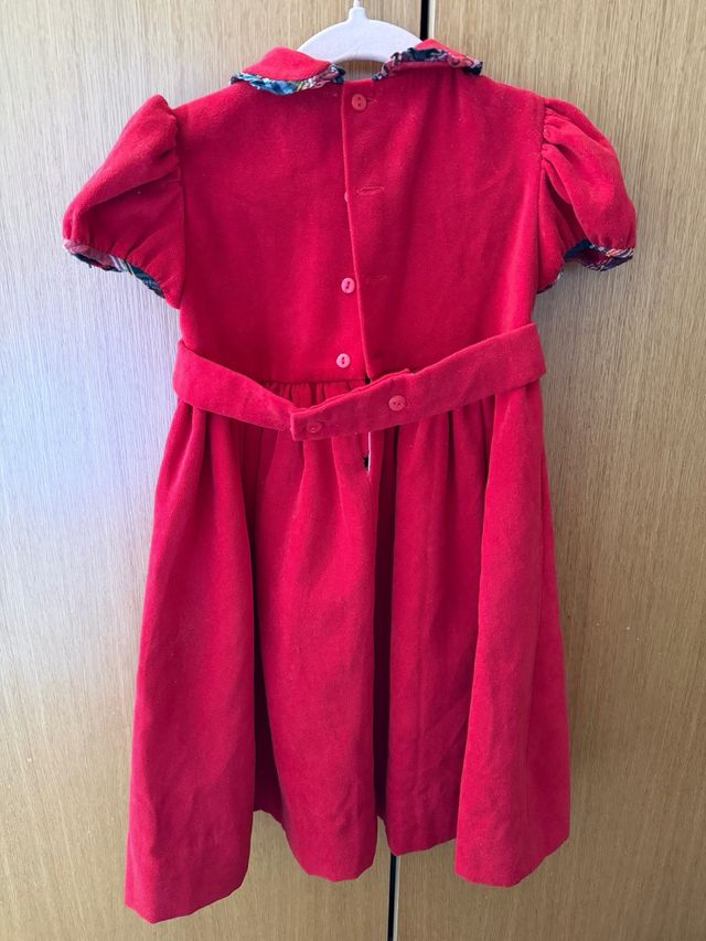 Vestido rojo infantil ECI T36 meses