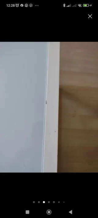 Mesa de centro blanca con cristal