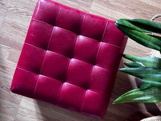 Juego de 2 Puf Cubo Polipiel Rojo(o individual tb)