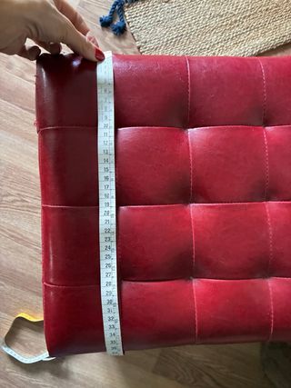 Juego de 2 Puf Cubo Polipiel Rojo(o individual tb)