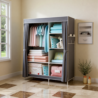 Armadio Guardaroba Impermeabile Grigio Rosa