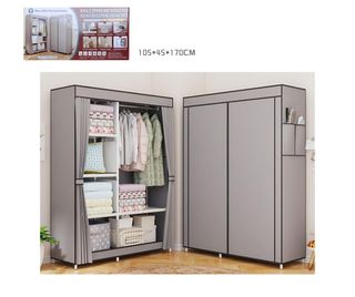 Armadio Guardaroba Impermeabile Grigio Rosa