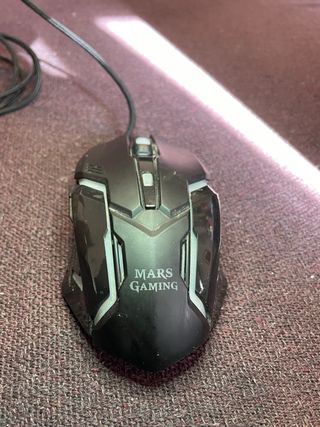 Ratón Gaming Mars Gaming USB Negro con Luces LED