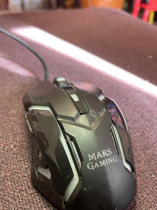 Ratón Gaming Mars Gaming USB Negro con Luces LED