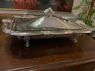 Bandeja de servicio Alpaca con tapa