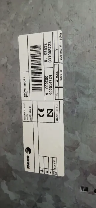 Placa Vitrocerámica Fagor 4 fuegos