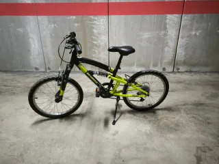 Bicicleta Infantil MTB 20 Negra/Verde