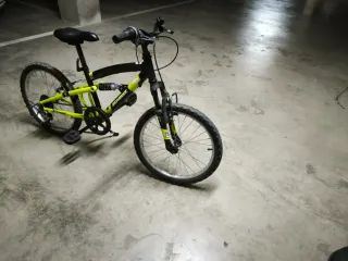 Bicicleta Infantil MTB 20 Negra/Verde