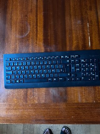 Teclado y Ratón Lenovo Inalámbrico Negro