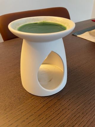 Porta candela Yankee Candle bianco e verde