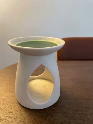 Porta candela Yankee Candle bianco e verde