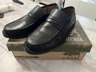 Scarpe uomo La Cuoieria vera pelle nere