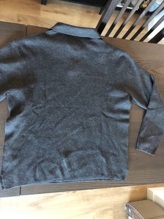 Polo de punto gris Zara