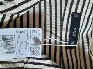 Conjunto de pantalon y camisa a rayas Mango