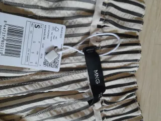 Conjunto de pantalon y camisa a rayas Mango