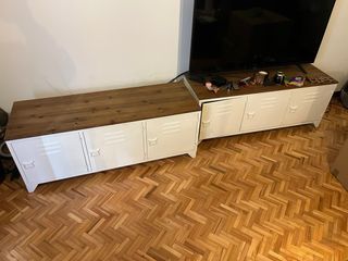 Mesa TV 3 Puertas Madera y Metal