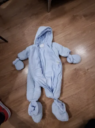 Peto Buzo frío nieve bebé azul 3-6 meses