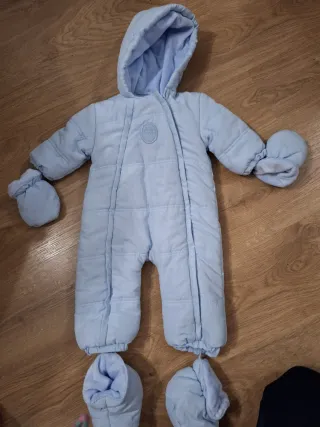 Peto Buzo frío nieve bebé azul 3-6 meses