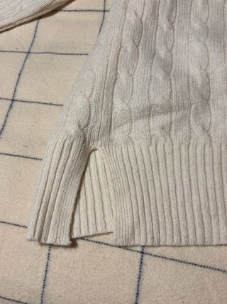 Jersey Polo Ralph Lauren Beige Cable Knit, lana