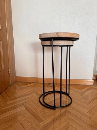 Mesas Nido Zara Home Madera y Metal.