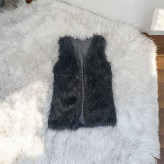 Gilet ecopelliccia nero