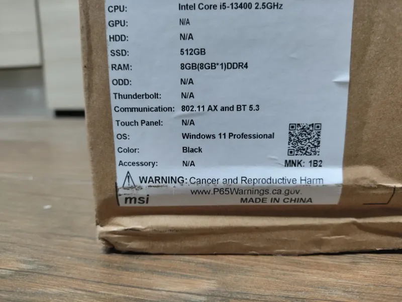 Mini PC MSI PRO DP21 13M i5-13400 8GB RAM 512GB NVMe afbeelding 6
