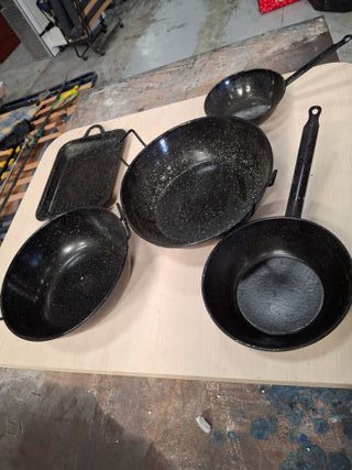 Set sartenes esmaltadas estilo vintage