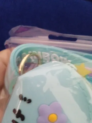 Monedero azul con flores Rainbow de plástico