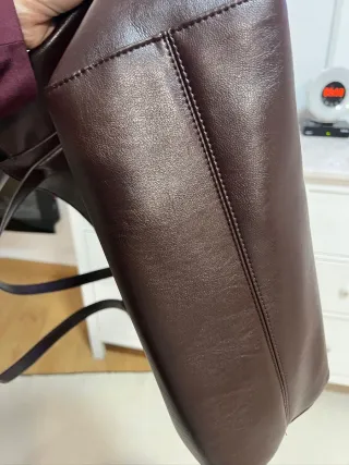 Bolso shopper suave marrón