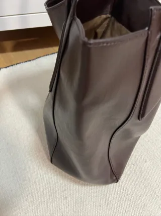 Bolso shopper suave marrón