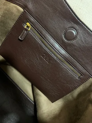 Bolso shopper suave marrón