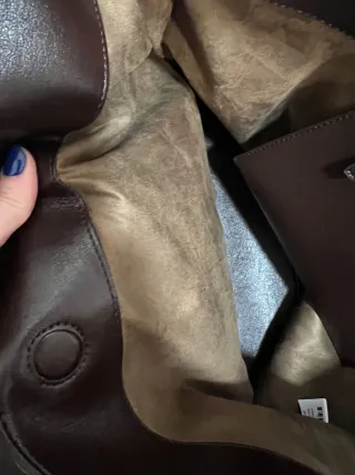 Bolso shopper suave marrón