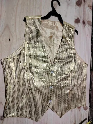 Dress Up America Disfraz Chaleco Lentejuelas  XL